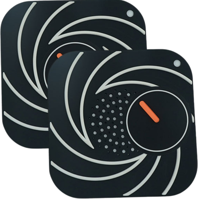 브로킥 뚜껑형 냄새차단 배수구 덮개, 검정색, 2개