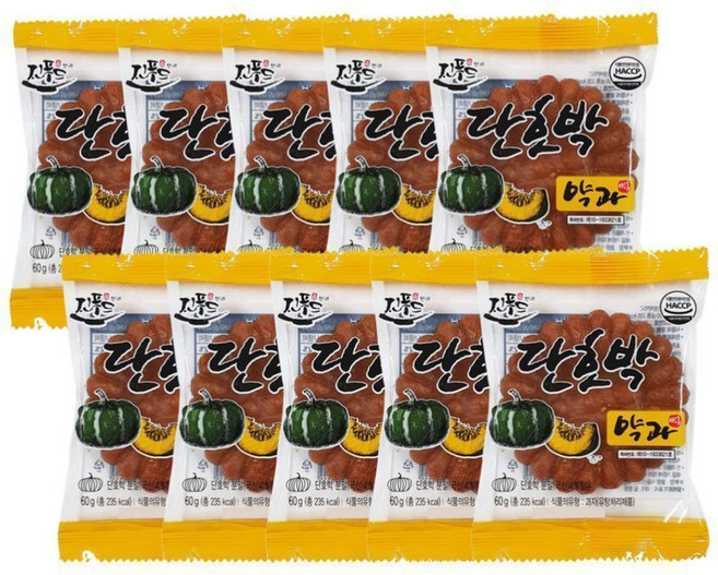 진푸드 단호박 약과, 10개, 60g
