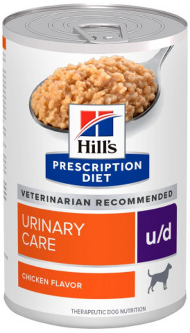 [유통기한2026/08] 힐스 (Hill's) 독 u/d ud 캔 370g - 강아지 비뇨기계 처방 습식사료(치킨맛), 1개