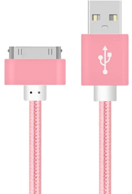 USB 케이블 Apple iPhone 4 4s 3GS iPad 1 2 3 Nano touch 30 핀 충전기 어댑터 데이터 동기화 코드 용 고, 01 Rose Gold, 01 1미터