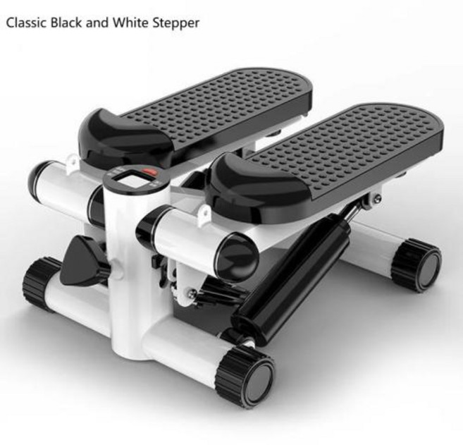 지압 스텝퍼 실내 운동 발바닥 홈트 하체 운동기구 가정용 피트니스 장비 다기능 스테퍼 소형 유압 슬리밍 다리, 2)Black and White