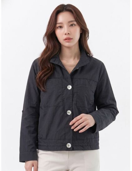 샤트렌 블랙 하프넥 포켓 숏 점퍼 HCBMJP801 1289151