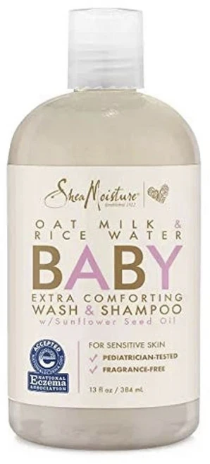 시어모이스처 Oat Milk Rice Water 어린이 Extra Comforting Wash & Shampoo, 1개, 384ml - 쿠팡