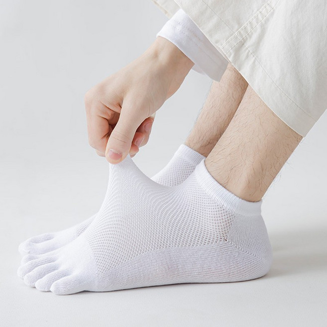 바람슝슝 메쉬 남성 발가락양말 단목 4켤레세트