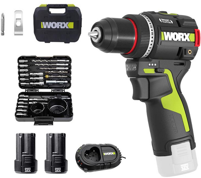 웍스 WU135 2.5Ah 2개 풀세트 스마트클러치 충전 드릴 드라이버 너구리해외쇼핑 무선 자동멈춤 WORX, 1개