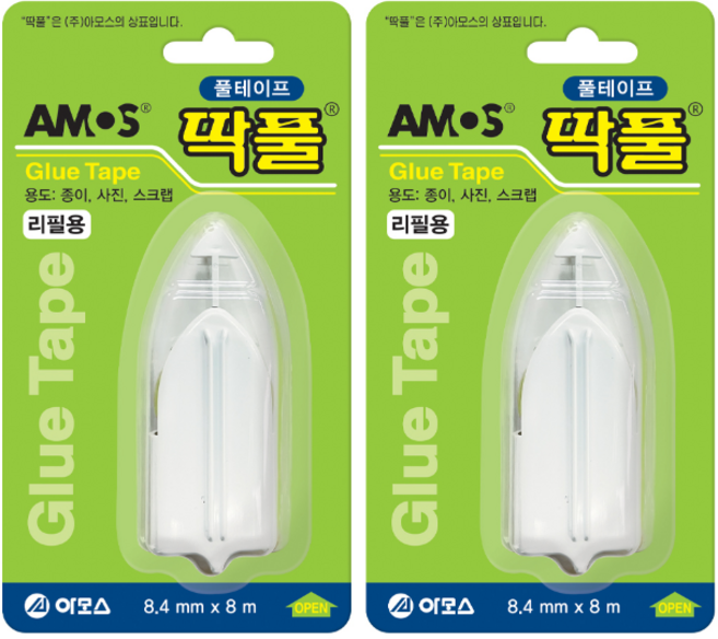 아모스 딱풀 테이프 리필용, 2개