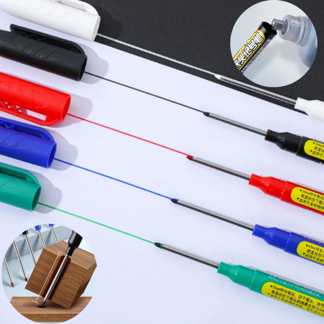 ARVOA 롱 마커펜 45mm 5컬러 1세트 롱팁 목공펜, 1개, 5컬러 5P