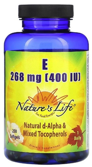 네이처스라이프 비타민E 268mg 400IU Vitamin E 소프트젤 250정, 1개 - 쿠팡