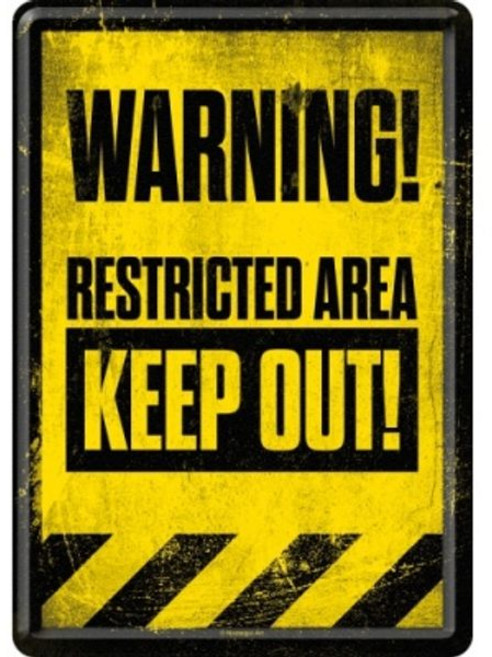 노스텔직아트10263 Restricted Area - Keep Out!, 1개