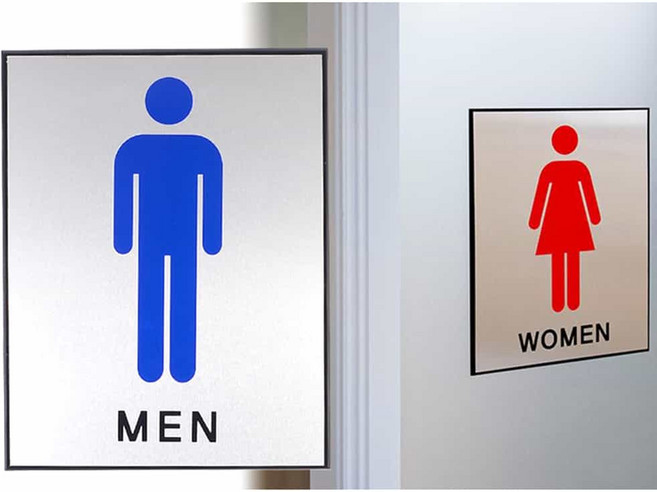 남여 화장실 표지판 17x22cm 공중화장실 안내판 표시판 스티커 표찰 팻말 푯말 간판 남녀표지판 탈의실 화장실표지판 샤워실, 남자