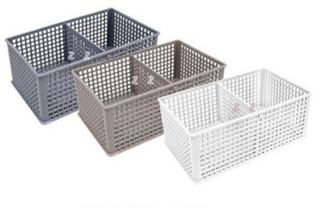 칸칸 바스켓-소(약20x12.3x8.3cm)칸막이 분리가능 바스켓 수납함 칸바구니 분리형