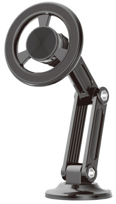 laderive 맥세이프 거치대 접이식 N52 초강력 자석 자동차 핸드폰 거치대, 블랙, 1개