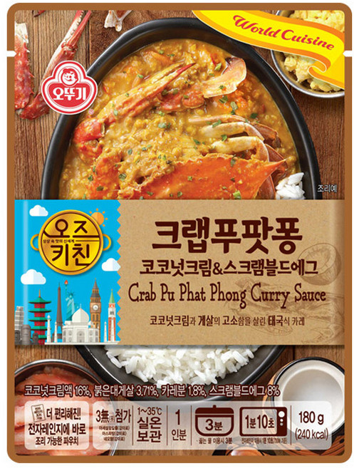 오뚜기 오즈키친 크랩푸팟퐁, 180g, 5개