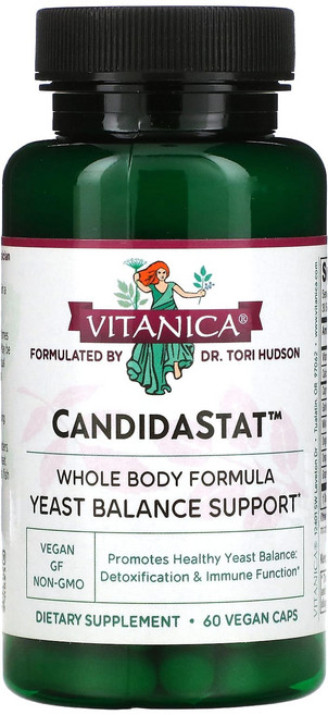 Vitanica CandidaStat 효모 균형 지원제 베지 캡슐 60정 Vitanica (비타니카), 1개, 120g