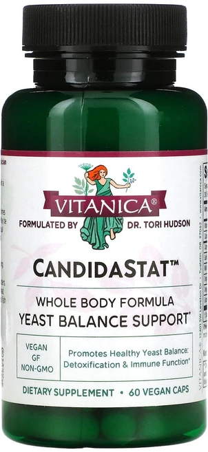 Vitanica CandidaStat 효모 균형 지원제 베지 캡슐 60정 Vitanica (비타니카), 1개, 120g - 쿠팡