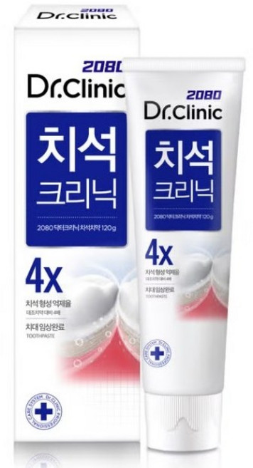 2080 닥터크리닉 고불소 1450 치석치약 2.0, 120g, 10개