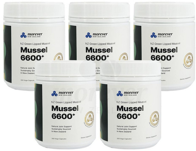 뉴질랜드 모에버 Morever MUSSEL 6600+ 초록잎홍합 6600+ 캡슐, 5개