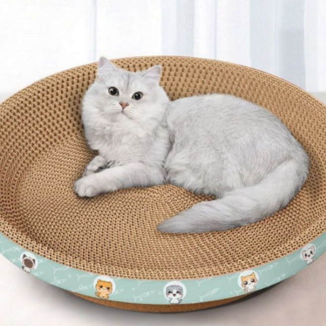 고양이 원형 특대형 스크래쳐 소파형 55cm 스크래처tae1+2QrB