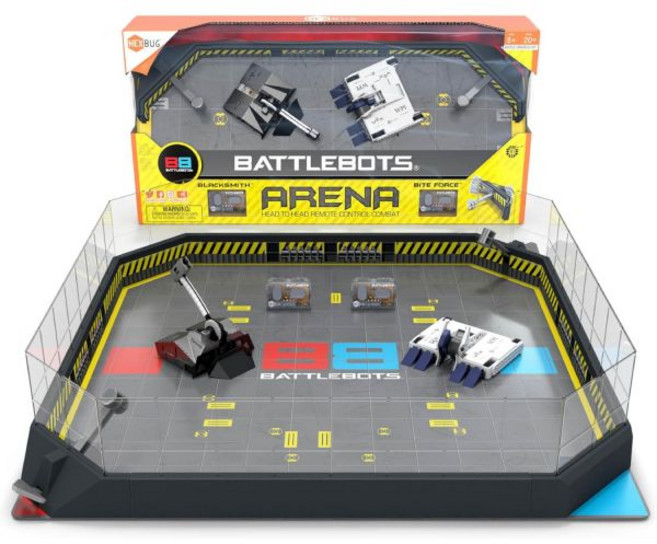 HEXBUG 헥스버그 배틀봇 아레나 바이트 포스 & 블랙스미스 20개 이상의 부품으로 구성된 용 원격 제어 로봇, Modern