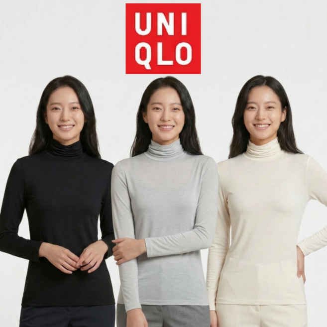 유니클로 히트텍 여성 울트라라이트 터틀넥