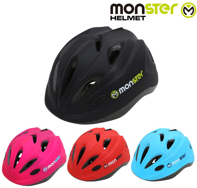 아동용 KSP 무광 몬스터 헬멧 인라인헬멧 자전거헬멧, 1개