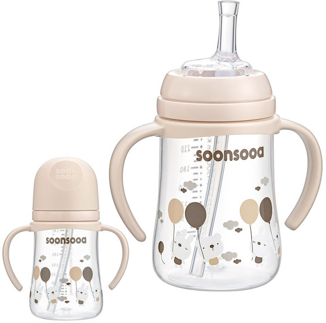 순수아 베이직 빨대컵 추 빨대 240ml, 1개, 베이직 빨대컵-빨대형