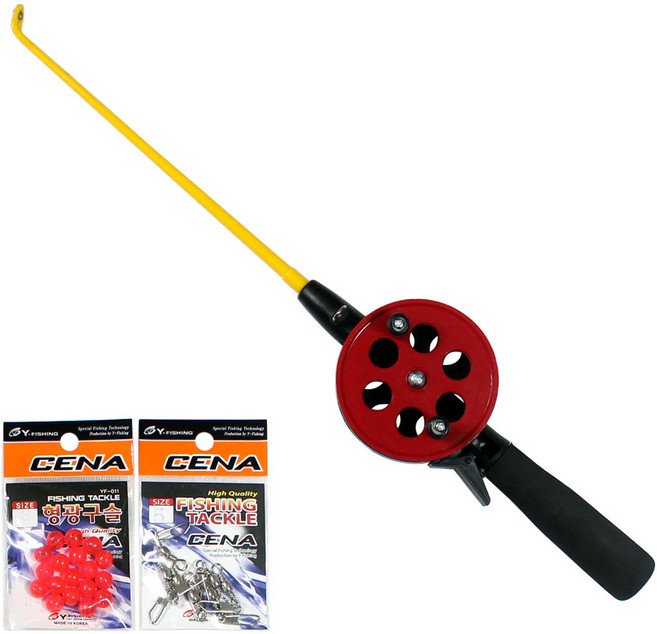세나피싱 미니 간편 릴낚싯대 세트 소품2종 낚시대세트 빙어낚싯대 입문