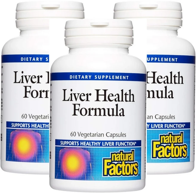 네츄럴팩터스 간 건강 포뮬라 베지 캡슐 60정, 3팩 - 쿠팡