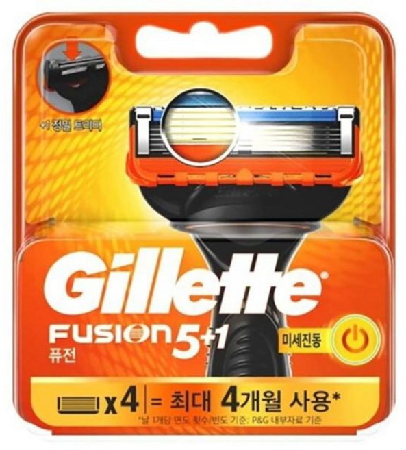 질레트 퓨전 면도날 4입, 1