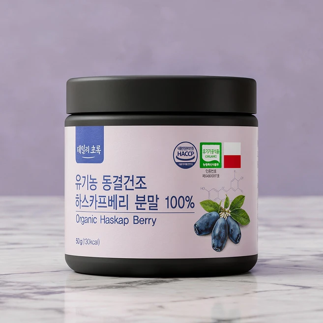 데일리초록 유기농 동결건조 하스카프베리 분말 100%, 1개, 50g - 쿠팡