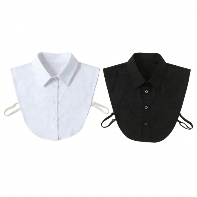 제로앤나인 레이어드 페이크카라 셔츠 넥케이프 2P