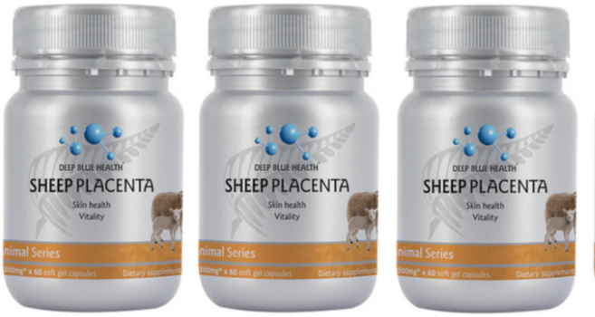 Deep Blue Health 양 태반 추출물 13500mg 30정 3개