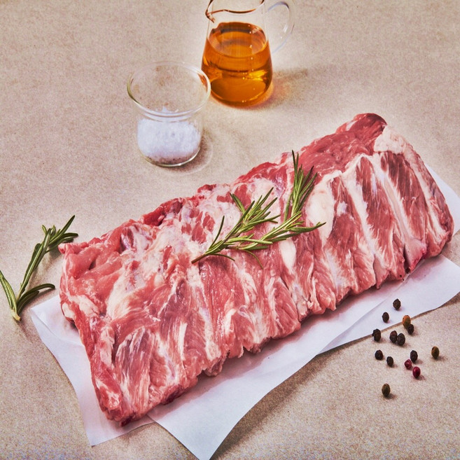 삼형제고기 1등급 한돈 등갈비 통덩어리 냉장, 1kg, 5개