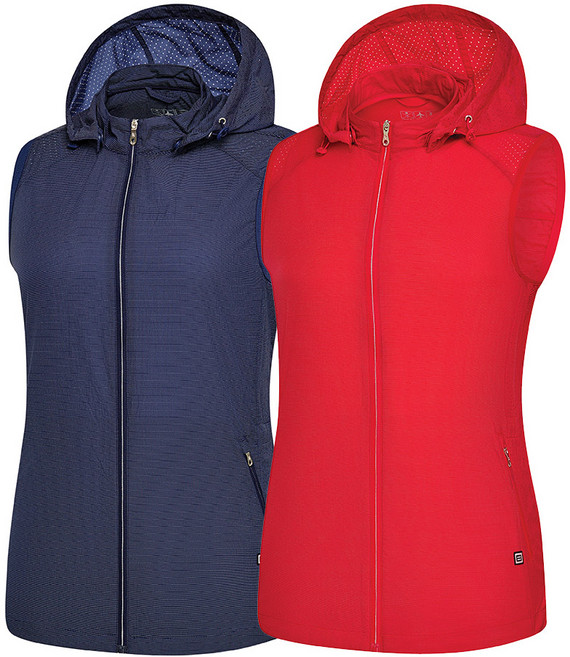 비티알 BTR 골프 여성 여름 후드탈부착 펀칭 조끼 이스텔W(여) BSV0721W