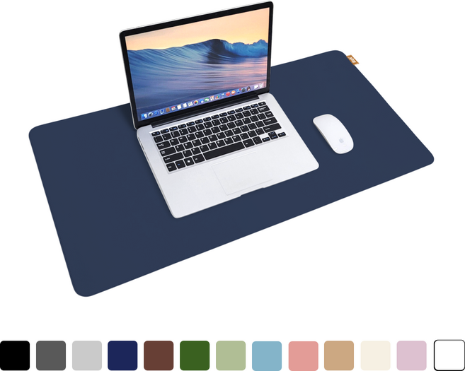 도일 가죽 마우스장패드 대형 키보드매트, 네이비