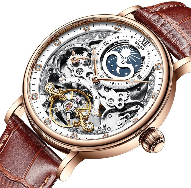 헤리티지 문페이즈 오픈하트 오토메틱 시계 오이스터 스켈레톤 명품 남자 선물