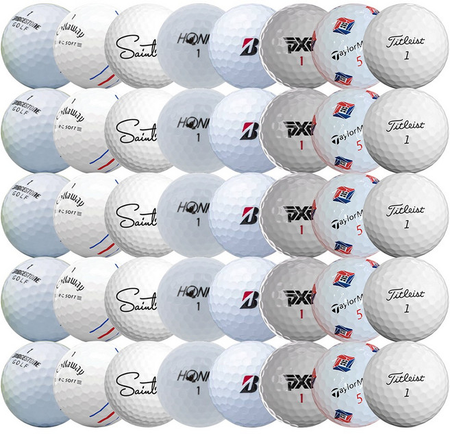 몬트릭스 유명 브랜드 골프공 로스트볼 A+/A/A- 혼합, 1개, 20개입, 화이트단일