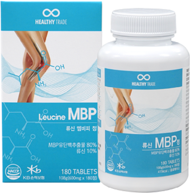 헬시트레이드 류신 엠비피(MBP) 류신단백질 유단백추출물 뼈건강 호주뉴질랜드면세점, 180정, 1개