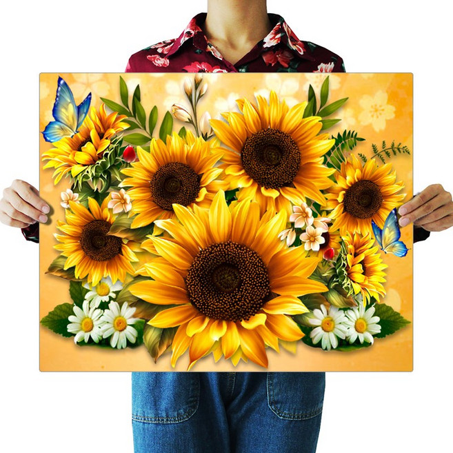 FASEN 액자 보석십자수 캔버스형 DIY 키트 40 x 50 cm, ZSH013, 1세트