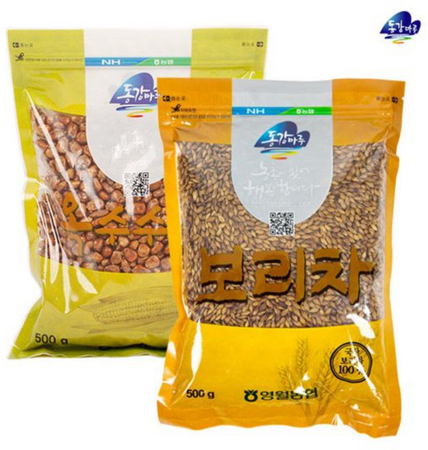[영월농협] 동강마루 옥수수차 500g+보리차500g/각1봉, 500g, 1개입, 1개
