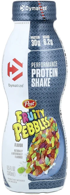 매우편하고 Dymatize 퍼포먼스 프로틴 셰이크 Fruity Pebles™ 340ml(11.5fl oz) 끝내주게잘나가는상품, Dymatize퍼포먼스프로틴셰이크FruityPebles, 1개, 340ml - 쿠팡