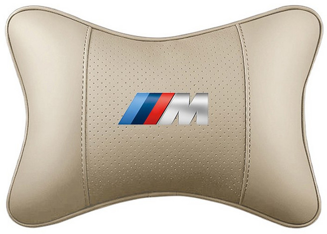 자동차 가죽 시트 머리 받침 목 베개 머리 쿠션 액세서리 BMW M3 M4 M5 G42 G30 G20 E39 E36 E87 E53 F44 F07 F34 G15, TZ-Beige 2