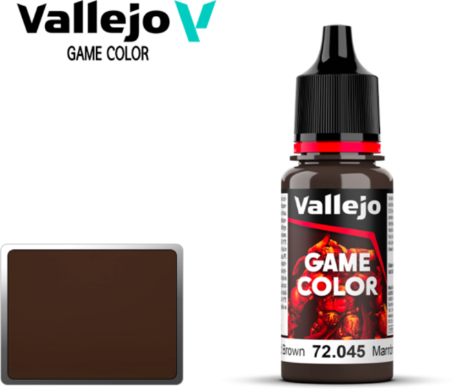 바예호 아크릴도료 뉴 게임컬러 솔리드 일반 18ml, 71_72045 Charred Brown, 1개