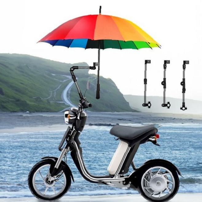 악세사리 각도조절 햇빛가리게 양산 유모차 우산 거치, 1개, 관절형(일자)