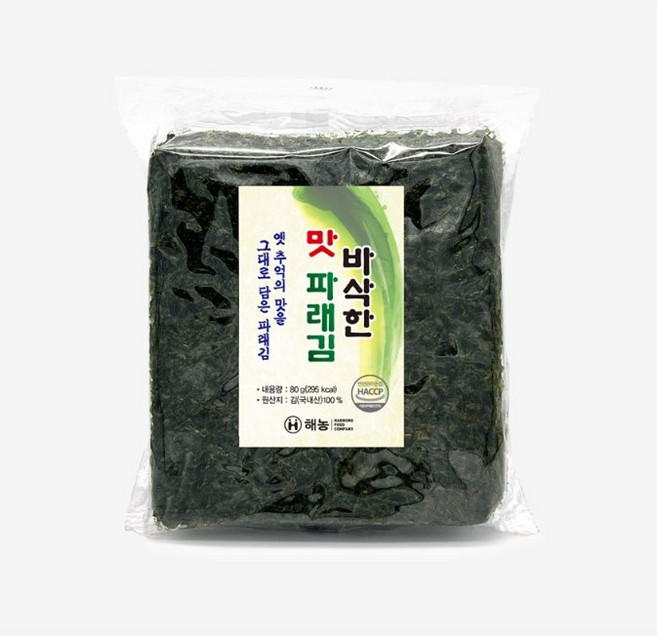 해농 맛파래김, 80g, 3개