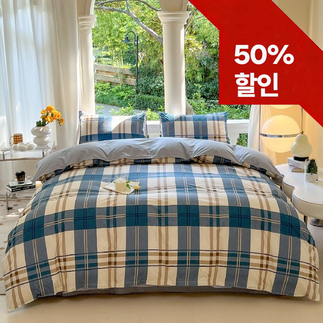 시스슈 사계절 침구세트 이불커버+베개커버+침대시트 4종 세트