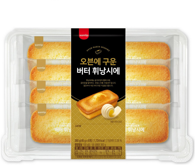 삼립 오븐에구운버터휘낭시에, 360g, 1개