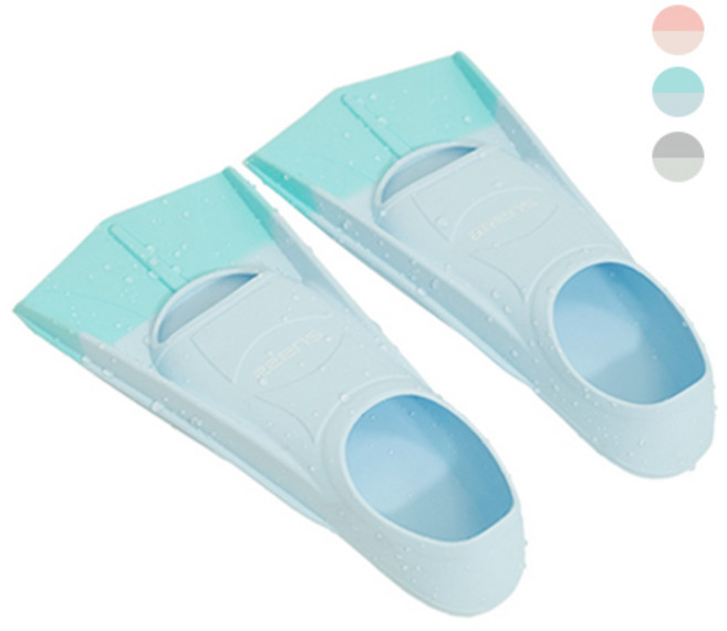 서브22 수영 스노쿨링 투톤 오리발 숏핀, 스카이블루