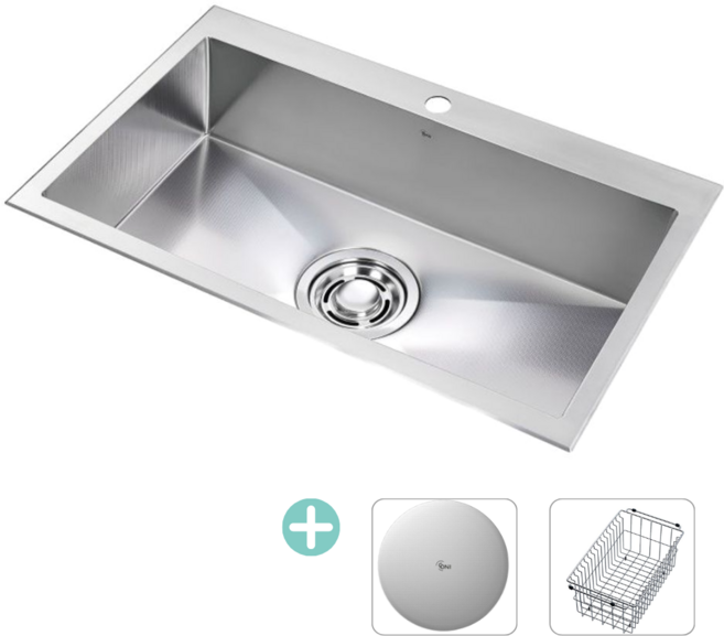 백조 싱크볼 깜뽀르테 960 엠보코팅 세트 주방 사각 씽크볼 교체, 1개