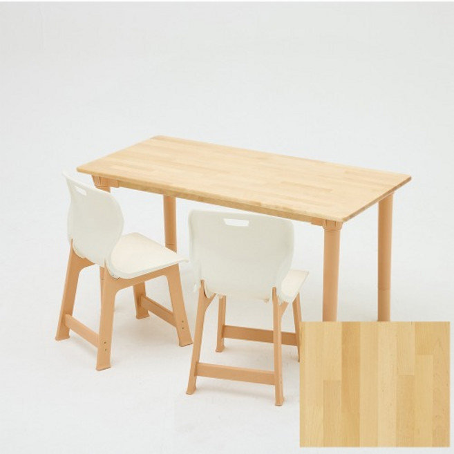초등학생 책상의자세트 /자작나무책상+초등의자2개 세트, 대형 W1200×D600, H570(유아~초등1), 보라2개